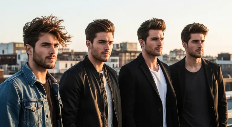 Feathered Hairstyles for Men